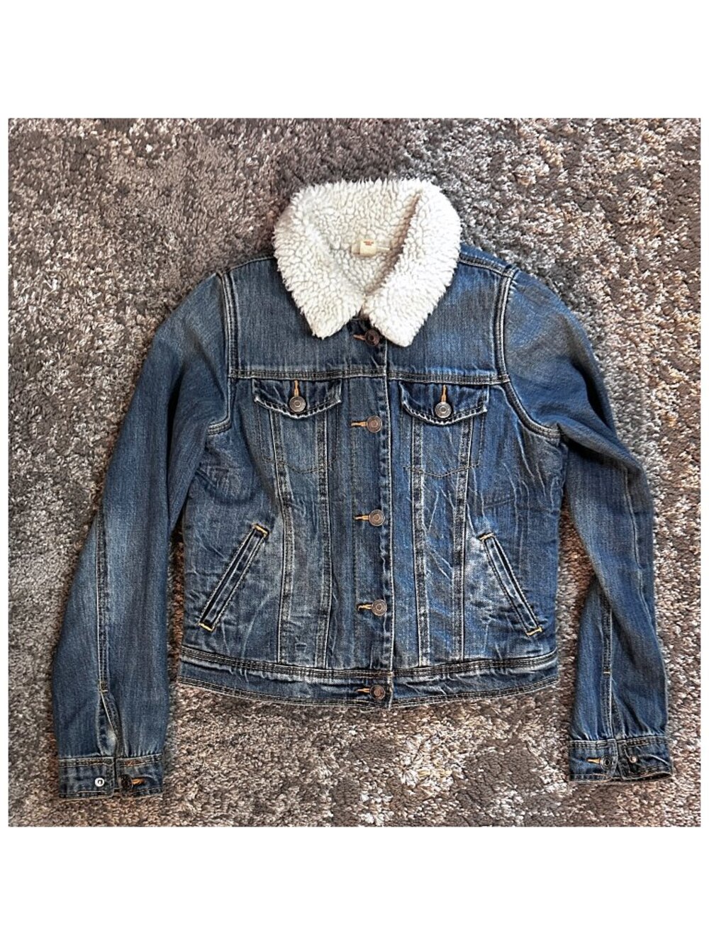Cat & Jack Girls 10/12 Blue Jean Jacket